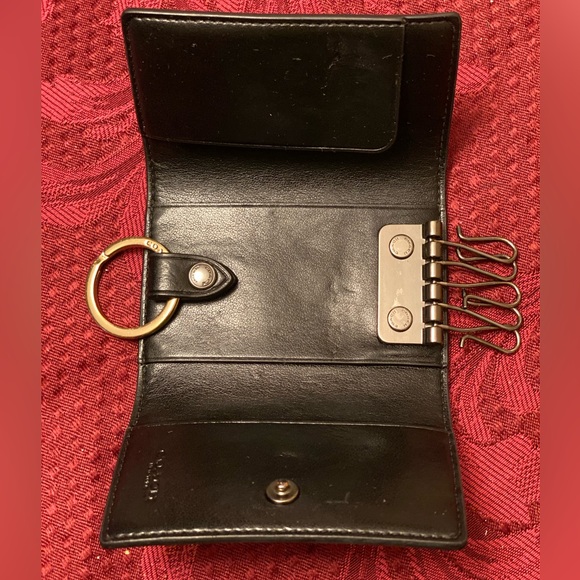 Coach Five Ring Key Case In Signature Canvas F78675  Tan - Picture 6 of 6